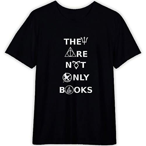 They are Not Only Books T Shirt for Men's Cotton T-Shirt Color Black - Size Small