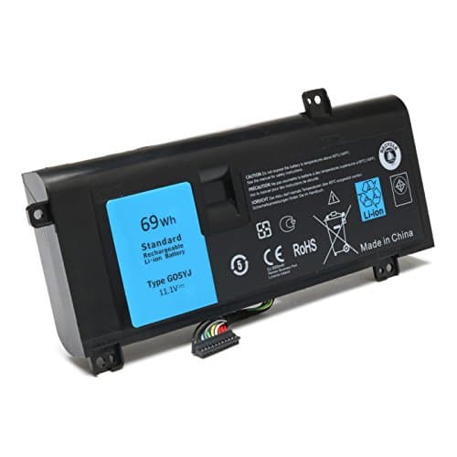 G05YJ Laptop Battery for Dell Alienware 14 A14 M14X R3 R4 14D-1528 ALW14D Series, Compatible P/N 0G05YJ Y3PN0 8X70T-[11.1V 69Wh]--Ankon