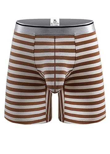Soluo Men's Underwear Stripe Comfortable Breathable Long Elephant Nose Boxer Panties Boxer Sweatpants