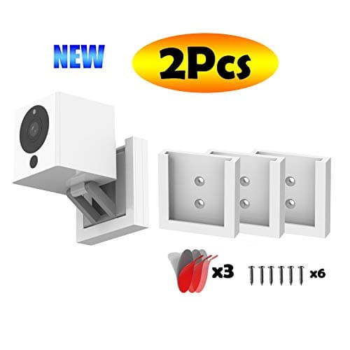 (Pack of 2) Wyze Cam V2 Wall Mount Holder for Wyze Camera Wall Mount Bracket for Wyze Cam 1080p HD Camera and iSmart Alarm Spot Camera,Outdoor and Indoor Use,Full Install Kit to Protect from Dust/Drop