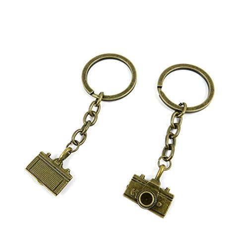 100 PCS Keyrings Keychains Key Ring Chains Tags Jewelry Findings Clasps Buckles Supplies B1RK4 Camera