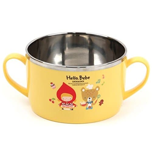 Lock&amp;Lock Hello Bebe Storytelling Educational Design Baby Feeding Stainless Steel Soup Mug