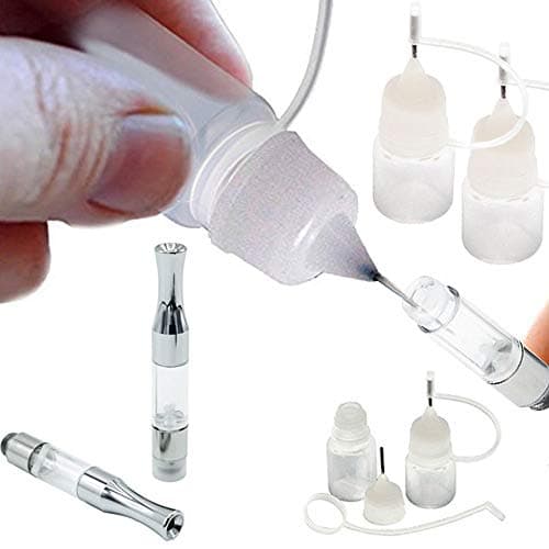 3x 3ML/5ML/10ML Clear Steel Needle Tip Bottle with 2x, 0.5ML G2 Cartridges Silver | Perfect for refilling cartridges, tattoo kitchen artists ink, ingredients, paint or other liquids (Combo Pack)