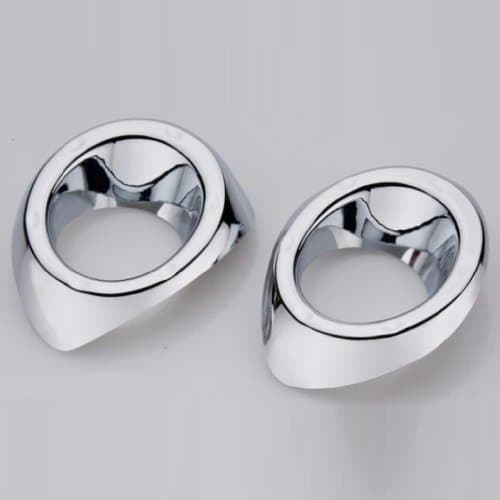 Manso NEW TRIPLE CHROME REAR FOG LIGHT COVER TRIM FOR TOYOTA HIGHLANDER 2008-2010
