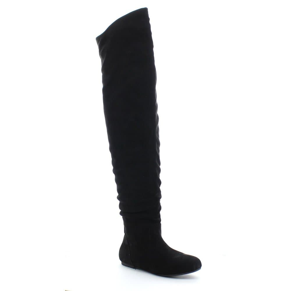 Da Viccino TOP-01-HI Women's Slouchy Zipper Wide Calf Over The Knee High Boots