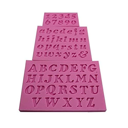 3pcs/set Mini Letter&Number Silicone Handmade Fondant Cake Decorating DIY Mould Mold