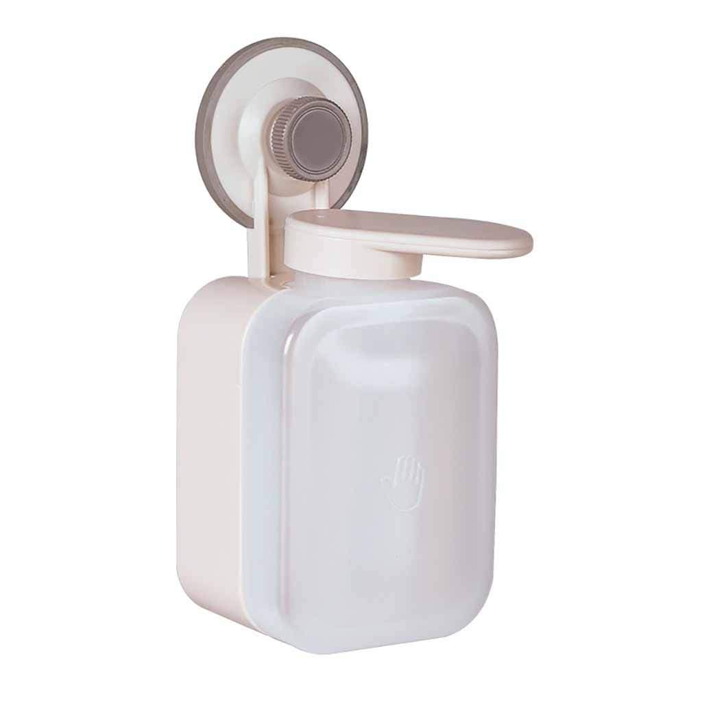 KALALY Liquid Soap Dispenser Suction Cup Soap Dispenser Wall Mounted ABS Waterproof Soap Box for Bathroom