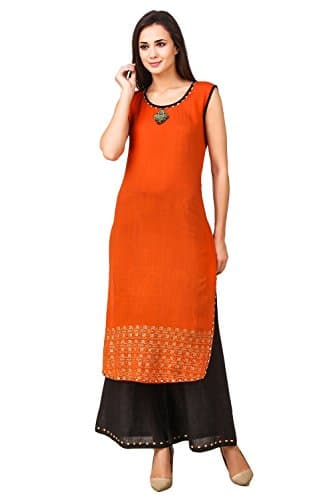 Sreshee Women's Cotton Kurti with Palazzo Pants Set