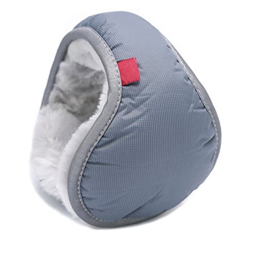Winter Ear Warmers Unisex Adjustable Waterproof Fleece Earmuffs For Men Ear Muffs (Grey)