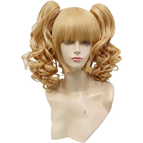 Marryqueen Golden Color Double Tail Style Lolita Cosplay Wigs