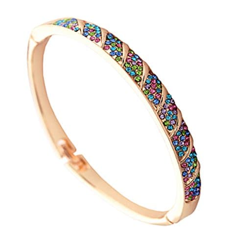 Pink Universe Exquisite Full Austrian Crystal Bracelet (golden color with crystal)