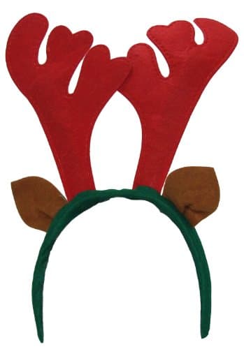SANTA'S SECRETS Reindeer Antlers Headband (One Size, 12 Pieces)