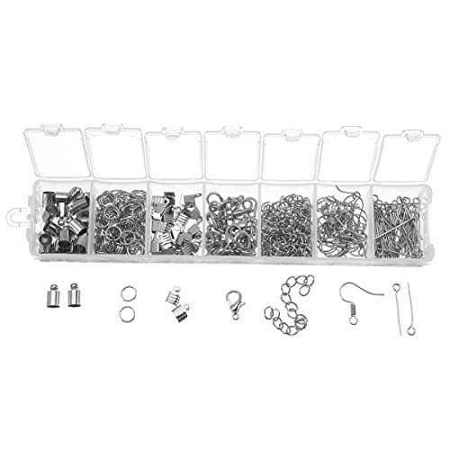 340Pcs Jewelry Findings Starter Kit Beading Making and Repair Tools Kit Replacement Accessories
