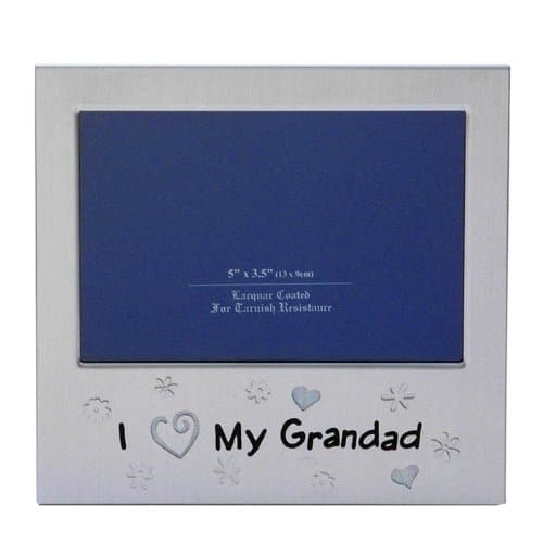 Shudehill 5" x 3" I Love My Grandad Photo Picture Frame Occasion Gift Present 72753, Silver, Size 5" x 3.5"