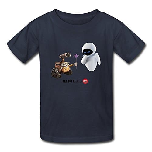 AOPO Wall E T Shirts For Kids Unisex Large Navy