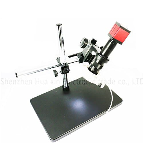 Newest 13MP HMID VGA outputs Industry Microscope Camera+Big Boom Stand Universal bracket+180X C-MOUNT Lens+56 LED Light