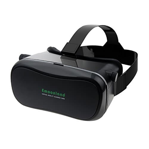 VR Headset,Emoonland 3D VR Virtual Reality Headset 3D Video Movie Game VR Glasses Headset Head-mounted Headband Adjust Cardboard for 4.0" - 6.0" Smartphones iPhone Samsung IOS Android Devices - Black