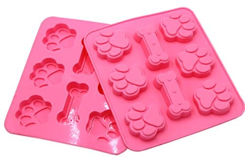 Silicone Baking Molds Shapes Candy Molds Adorable Puppy Dog Paw and Bone Silicone Lolipop Molds Silicone Shapes, Bake Dog Treats For Pets, Kids, Dog-lovers, Kitchen Tips, Set of 5