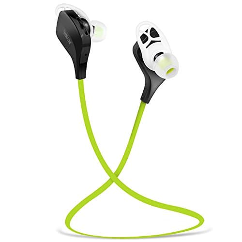 Viken Elantra Series Wireless Bluetooth Headphones Noise Cancelling Headphones w/ Microphone [ Sports / Running / Gym ] (Black and green)