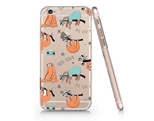 Cute Sloth Folivora Pattern Slow Down Slim Iphone 6PLUS Case, Clear Iphone Hard Cover Case For Apple Iphone 6PLUS Emerishop (iphone 6 plus)