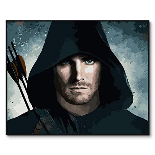 yhwygg Painting By Numbers Hand Painted Picture Oliver Queen Painting By Numbers Arrow Acrylic Diy Digital Oil Painting Kits Drawing By Number On Canvas