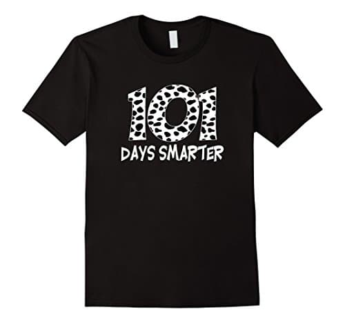Mens 101 Days Smarter Tshirt 101st Day of School Teacher Student Small Black