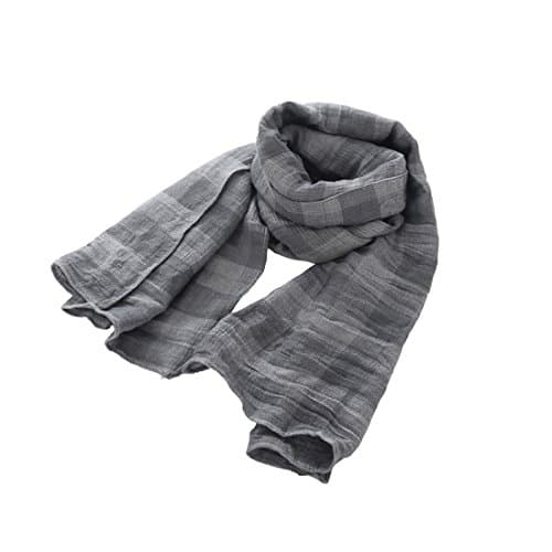 New Autumn And Winter Multi-colored Checked Children Silk Scarf，Stripe scarves (One Size, Gray)