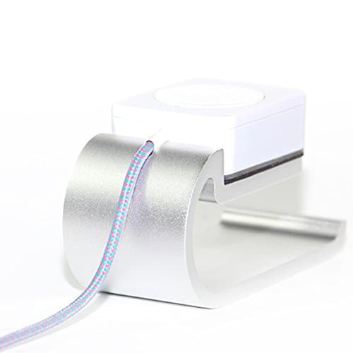 [MFI Certified] 3 in 1 Apple Watch Charging Cable, Aluminum Dock, &amp; Phone Stand - 5 Foot Apple Watch Charger - Apple Watch Charger 38mm &amp; 42mm, Apple Watch Series 1 / 2 (Pink/Blue)