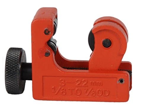 HVAC/R Mini Tubing Cutter For 1/8" - 7/8" ( 3 to 22 MM ) O.D. Tubing For Hard Or Soft Copper, Aluminium, Thin Wall Brass, Thin Wall Steel, Thin Wall Stainless Steel