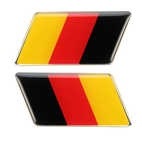 Pair Aluminum Germany Flag Rear Emblem Badge Sticker For Jetta /MK7 /MK6 /Golf/CC/GTI Waterproof