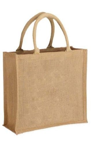 Natural Jute Burlap Handbag / Shopping Bag (6, 30 x 30 x 12 Cm)