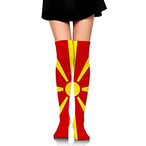 Flag Of Macedonia Compression Socks For Men &amp; Women - BEST For Running, Nurses, Shin Splints, Flight Travel, Skiing &amp; Maternity Pregnancy - Boost Athletic Stamina &amp; Recovery