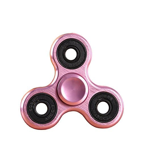 The Anti-Anxiety 360 Spinner Helps Focusing Fidget Toy [3D Figit] Tri-Spinner EDC Focus Toy for Kids &amp; Adults - Best Stress Reducer Relieves ADHD Anxiety Boredom Metal Bearing (Pink Chrome)