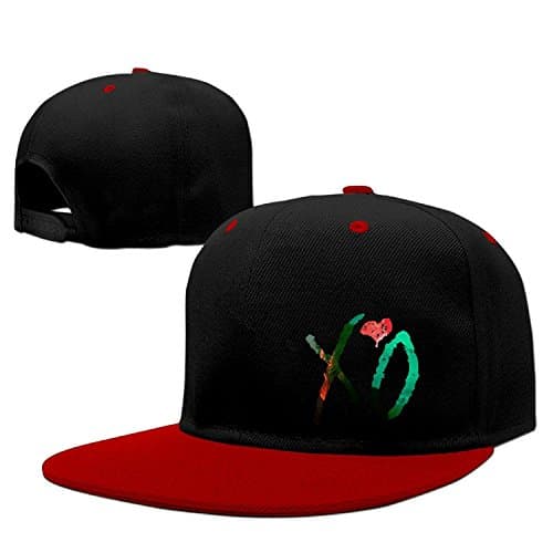 YQUE56 Unisex Pop Muisc Logo Hip-hop Cap Hat Adjustalbe Red One Size