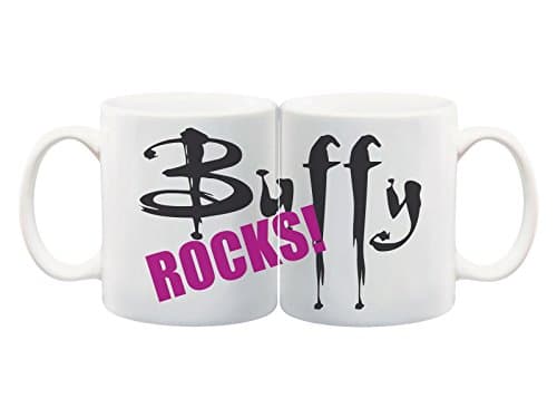 Buffy the vampire slayer coffee mug with print Buffy Rocks fan mug
