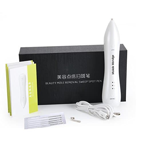 Mokde Mondge Facial Freckle Mole Removal Kit Tattoo Dark Spot Age Spot Remover Speckle Nevus Removal Machine USB Charging Beauty Pen Tool With No Bleeding For Skin
