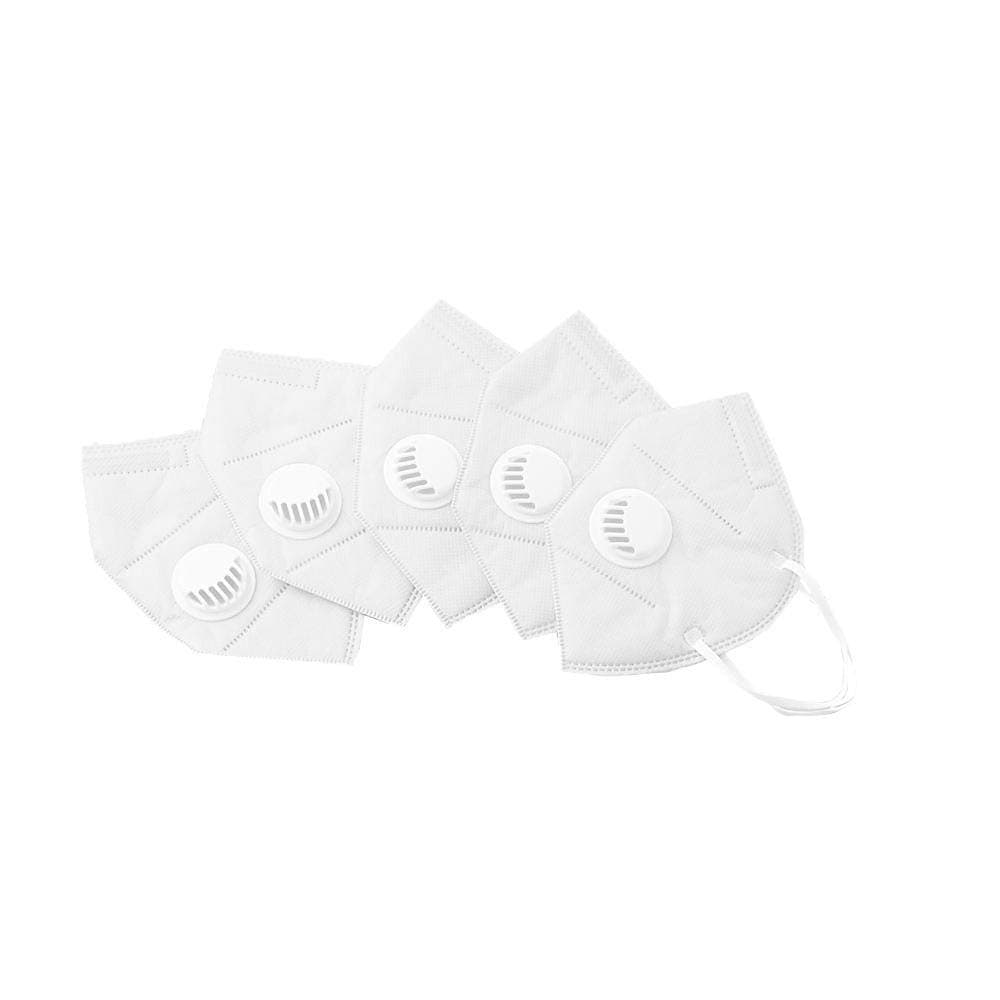 Yeldou Dust Masks Disposable Anti Pollution Mask, Personal Protective Equipment, N95 Particulate Respirator,Safety Mask With Exhalation Valve 4 Layer Activated Carbon Air Filter, Anti Smoke, Gas(5PCS)