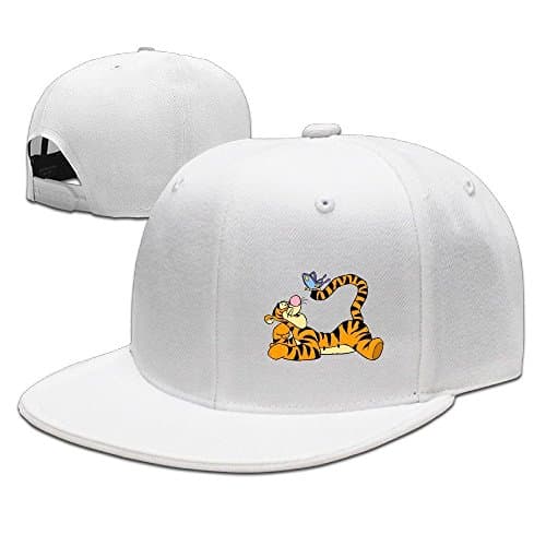 YQUE Unisex Pooh Bear Tigger Butterfly Fishing Caps Cap Hat White