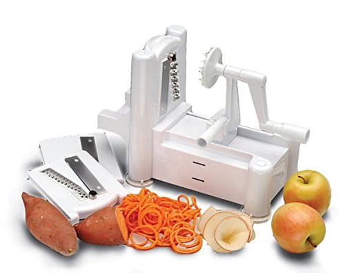 Egreaten Tri-Blade Vegetable Cutter Spiral Slicer Spiralizer Spaghetti Pasta Maker