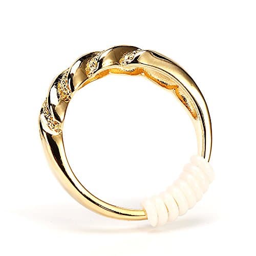 Ring Size Adjuster with Silver Polishing Cloth,Perfect for Loose Rings,Set of 12(White)