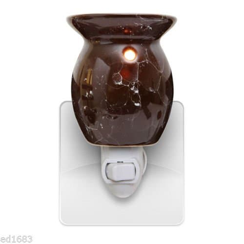 Marble Style Electric Scented Wax Tart Oil Plug in Warmer Burner Night Lamp