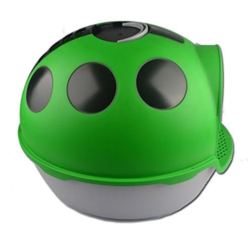 LoveSheRainbow Cartoon Coccinella septempunctata Shaped Fully Enclosed Self-Cleaning Cat Litter Box Pan