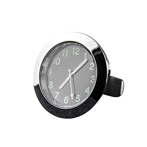 VelvxKl Durable Mini Car Auto Luminous Clock Quartz Analog Watch Air Conditioning Outlet Accessory Silver