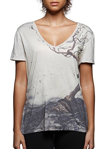 TITIKA Women’s Yoga Casual Cool Tee Unique Patchwork Detailing Sets it a Apart (Small, Dusk)
