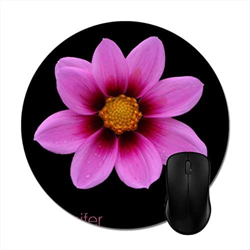 Mousepad Pretty Pink Flower Round Natural Rubber Non-Slip Mouse Mat