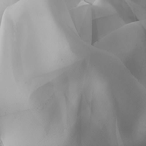Solid Silver Gray Chiffon Fabric Soft See Through Lightweight 100% Quality Polyester 58" Width - One Yard