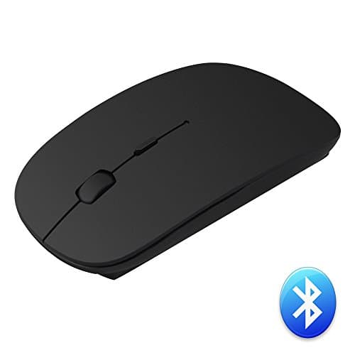 ACCTENIK Bluetooth Wireless Mouse Portable Noiseless Mobile Mice for PC, Macbook, Laptop, Android Tablet, Notebook (Black)
