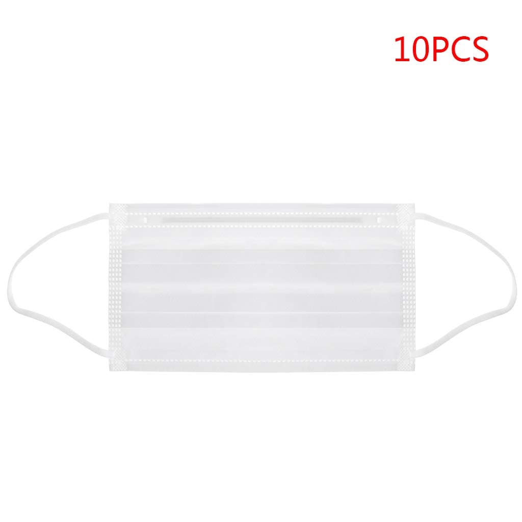 WuLi77 10pcs /50pcs Anti Dust 3 Layers Face Masks Virus Protection Mouth Mask