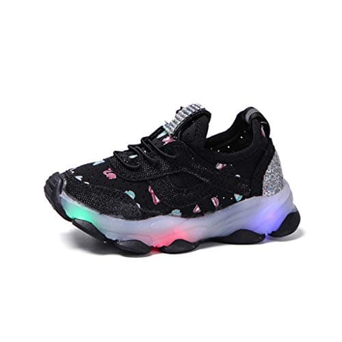 Sameno LED Baby Shoes 1-6 T Light Up Luminous Walking Shoes Jelly Soft Sole Sneakers Gifts for Toddler Boys Girls