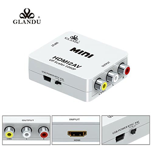 HDMI To RCA, 1080P HDMI To AV RCA Audio Video Converter Adapter With USB Charger Cable For PC Laptop HDTV DVD Ship From USCMHColumbus / Amazon FBA inventory